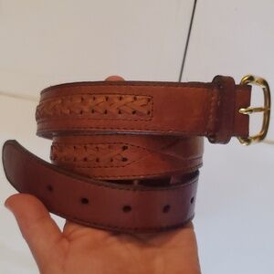 Nen Vintage real leather mens brown belt made in haiti Sizes 28" &  30"
